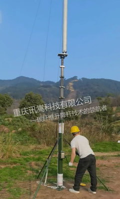 10米轻型手动碳纤维升降杆